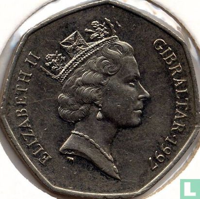 Gibraltar 50 pence 1997 (27.3 mm) - Image 1