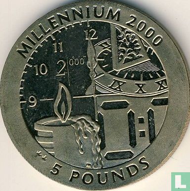 Gibraltar 5 pounds 1999 "Millennium" - Image 2