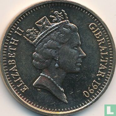 Gibraltar 5 pounds 1990 - Afbeelding 1