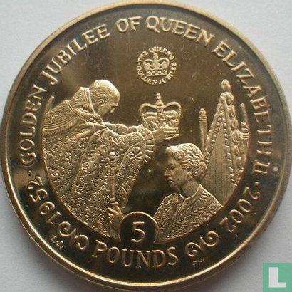 Gibraltar 5 Pound 2002 "50th anniversary Coronation of Queen Elizabeth II" - Bild 2