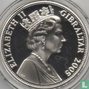 Gibraltar 5 Pound 2005 (PP) "200th anniversary of the Battle of Trafalgar - Captain Hardy" - Bild 1