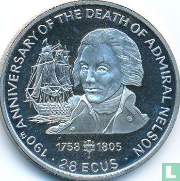 Gibraltar 2,8 ecus 1995 "190th anniversary of the death of admiral Nelson" - Image 2
