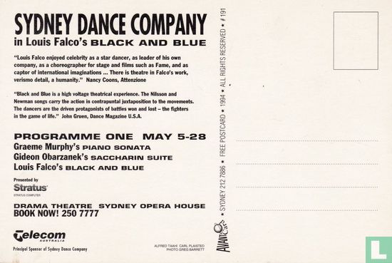 00191 - Sydney Dance Company - Black And Blue - Afbeelding 2