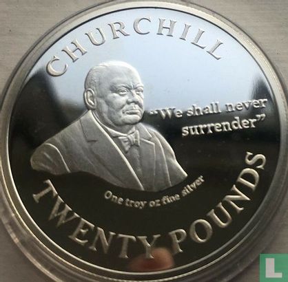 Gibraltar 20 pounds 2013 (PROOF) "Sir Winston Churchill" - Image 2