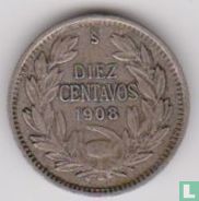 Chili 10 centavos 1908 - Afbeelding 1