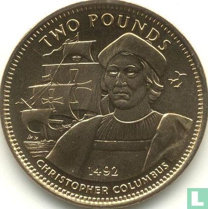 Gibraltar 2 Pound 1992 "500 years Columbus Discovery of the New World" - Bild 2