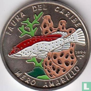 Cuba 1 peso 1994 (type 2) "Yellow sea bass" - Image 1