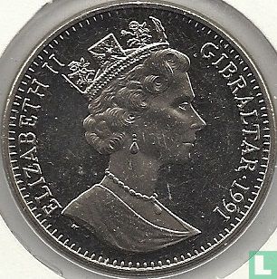 Gibraltar 1 crown 1991 "10th wedding anniversary of Prince Charles and Diana Spencer - Royal yacht" - Afbeelding 1