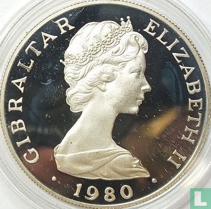 Gibraltar 1 crown 1980 (PROOF) "80th birthday of Queen Mother" - Image 1