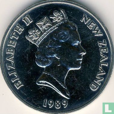 Nieuw-Zeeland 1 dollar 1989 "1990 Commonwealth Games - Swimmer" - Afbeelding 1