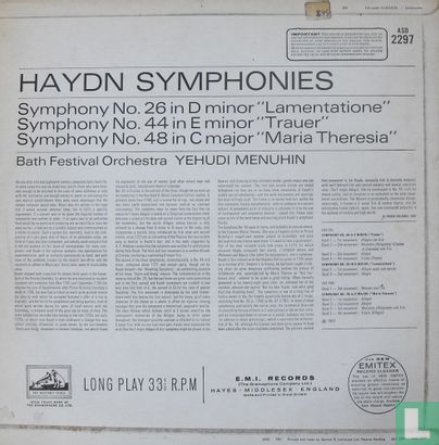 Haydn: Symphonies Nos. 26, 44 & 48 - Afbeelding 2