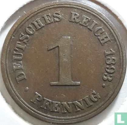 Empire allemand 1 pfennig 1893 (E) - Image 1