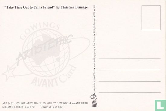 00836 - Avant Card - Christina Brimage "Take Time Out to Call a Friend" - Afbeelding 2