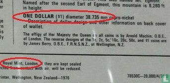 Nieuw-Zeeland 1 dollar 1977 "25th Anniversary of the Accession of Queen Elizabeth II - Waitangi Day" - Afbeelding 3