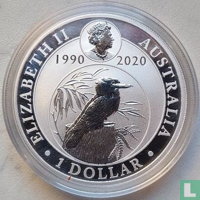 Australien 1 Dollar 2020 (ungefärbte - ohne Privy Marke) "30th anniversary Australian kookaburra bullion coin series" - Bild 1