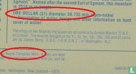 Nieuw-Zeeland 1 dollar 1978 "25th anniversary of the Coronation of Elizabeth II" - Afbeelding 3