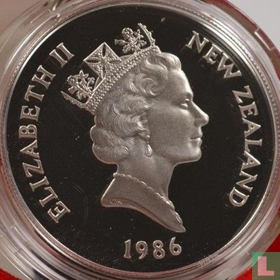 New Zealand 1 dollar 1986 (PROOF) "Royal Visit" - Image 1