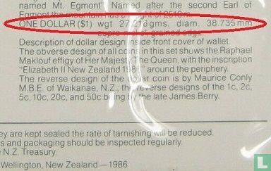 Nouvelle-Zélande 1 dollar 1986 "Kakapo Bird" - Image 3