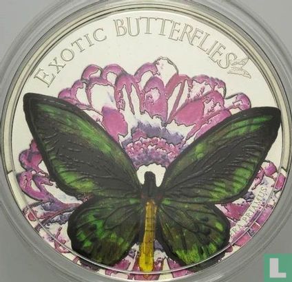 Tokelau 5 dollars 2012 (PROOF) "Exotic butterflies - Ornithoptera priamus" - Image 2