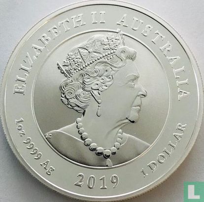 Australia 1 dollar 2019 (type 3 - coloured) "50th anniversary of the moon landing" - Image 1