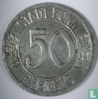 Bonn 50 pfennig 1920 (variant d) "150th anniversary Birth of Ludwig van Beethoven" - Afbeelding 2