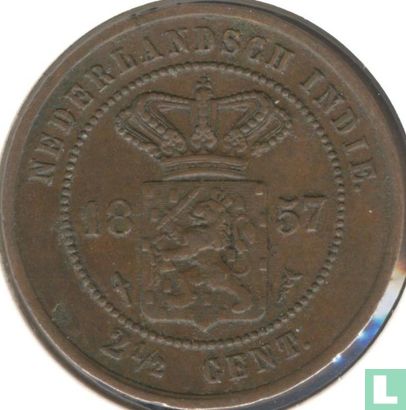 Indes orientales néerlandaises 2½ cents 1857 (higher placed 7) - Image 1