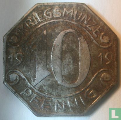 Neckarsulm 10 pfennig 1919 (ijzer) - Afbeelding 1