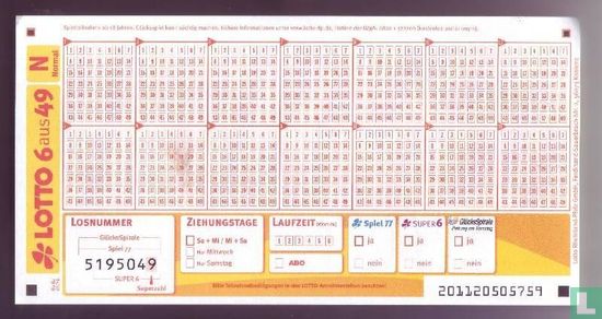 Lotto 6aus49 - Normal & System (RP) - Image 1