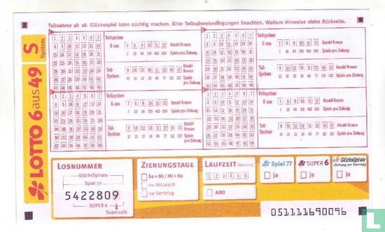 Lotto 6aus49 - System (Hessen) - Image 1