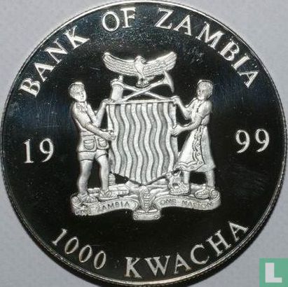 Zambia 1000 kwacha 1999 (PROOF) "European unity - 200 euro note back design" - Afbeelding 1