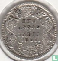 Brits-Indië 2 annas 1881 (Calcutta) - Afbeelding 1