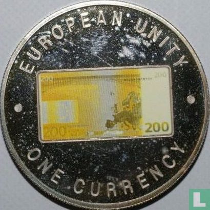 Zambia 1000 kwacha 1999 (PROOF) "European unity - 200 euro note back design" - Afbeelding 2
