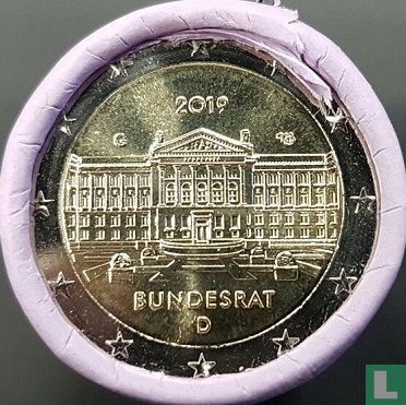 Allemagne 2 euro 2019 (G - rouleau) "70th anniversary Foundation of the Bundesrat" - Image 1