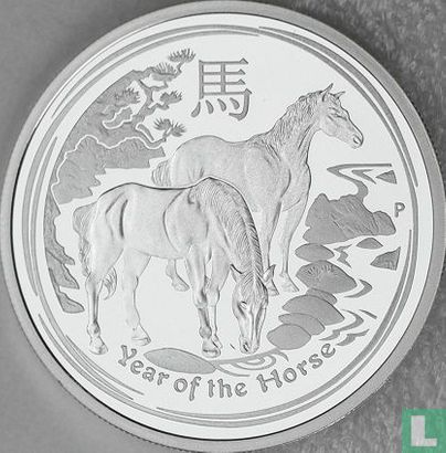 Australië 50 cents 2014 (type 1 - kleurloos) "Year of the Horse" - Afbeelding 2