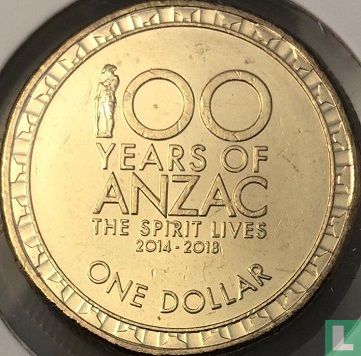 Australie 1 dollar 2018 "100 years ANZAC" - Image 2