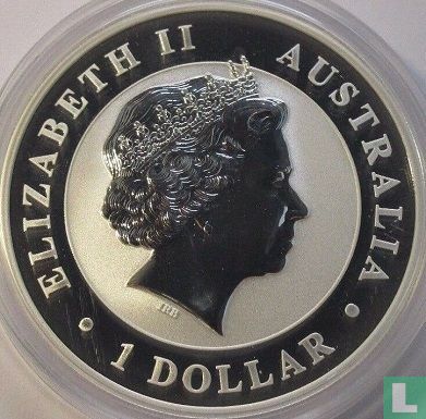 Australië 1 dollar 2014 (kleurloos - zonder privy merk) "Kookaburra" - Afbeelding 2