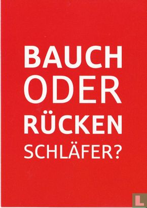 Kasseler Sparkasse "Bauch Oder Rücken Schläffer?" - Afbeelding 1
