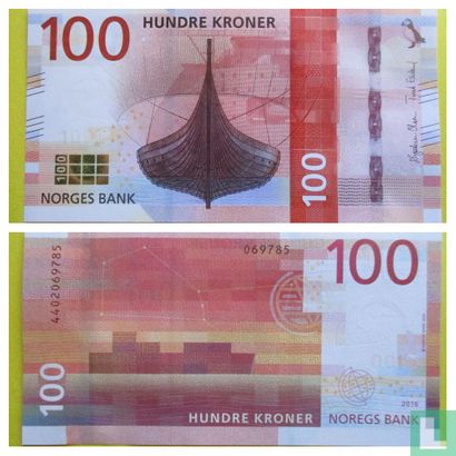 Norvège 100 Kroner 2016