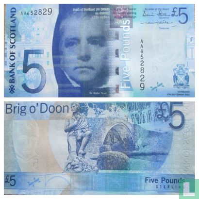 Scotland 5 pounds,2007 