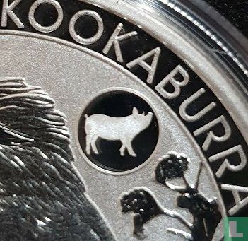 Australien 1 Dollar 2019 (ungefärbte - mit Ferkel Privy Marke) "Kookaburra" - Bild 3