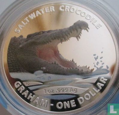 Australië 1 dollar 2014 (PROOF) "Saltwater Crocodile" - Afbeelding 2