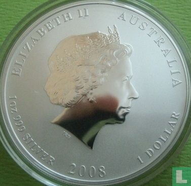 Australië 1 dollar 2008 (type 1 - gekleurd) "Year of the Mouse" - Afbeelding 1