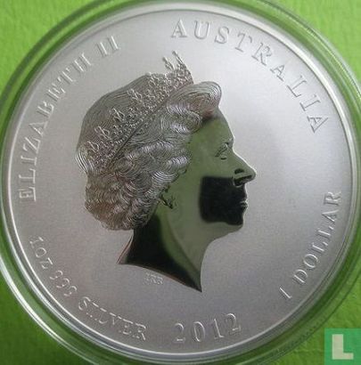 Australië 1 dollar 2012 (type 1 - kleurloos - met privy merk) "Year of the Dragon" - Afbeelding 1