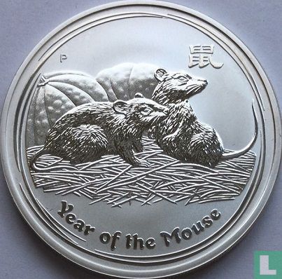 Australië 1 dollar 2008 (type 1 - kleurloos) "Year of the Mouse" - Afbeelding 2