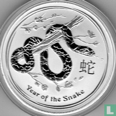 Australie 1 dollar 2013 (type 1 - non coloré - sans marque privy) "Year of the Snake" - Image 2
