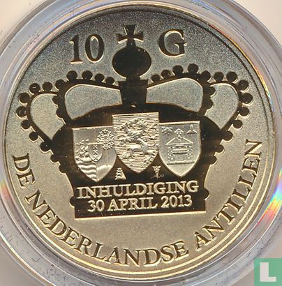 Nederlandse Antillen 10 gulden 2013 (PROOF) "Accession of King Willem-Alexander to the throne" - Afbeelding 1