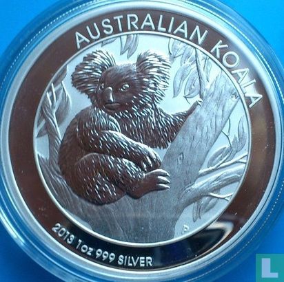 Australien 1 Dollar 2013 (Silber - ungefärbte) "Koala" - Bild 1