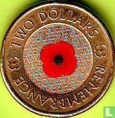 Australie 2 dollars 2012 (coloré - sans C) "Remembrance Day" - Image 2