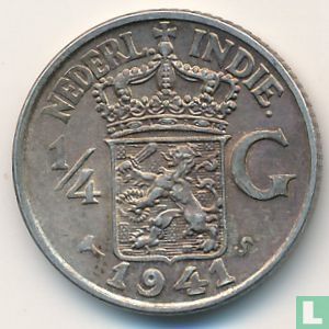 Nederlands-Indië ¼ gulden 1941 (S) - Afbeelding 1