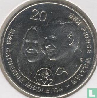 Australië 20 cents 2011 "Wedding of Prince William and Catherine Middleton" - Afbeelding 2